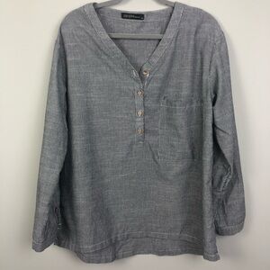 Zanzea Collection Gray White Top